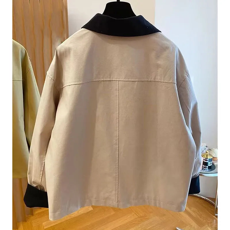 Flip Collar Windbreaker – Lightweight Loose Fit