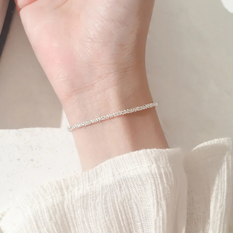 925 Sterling Silver Gypsophila Adjustable Bracelet