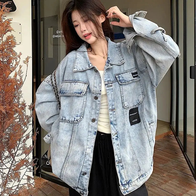 Loose Denim Jacket – Oversized Spring Couple Style