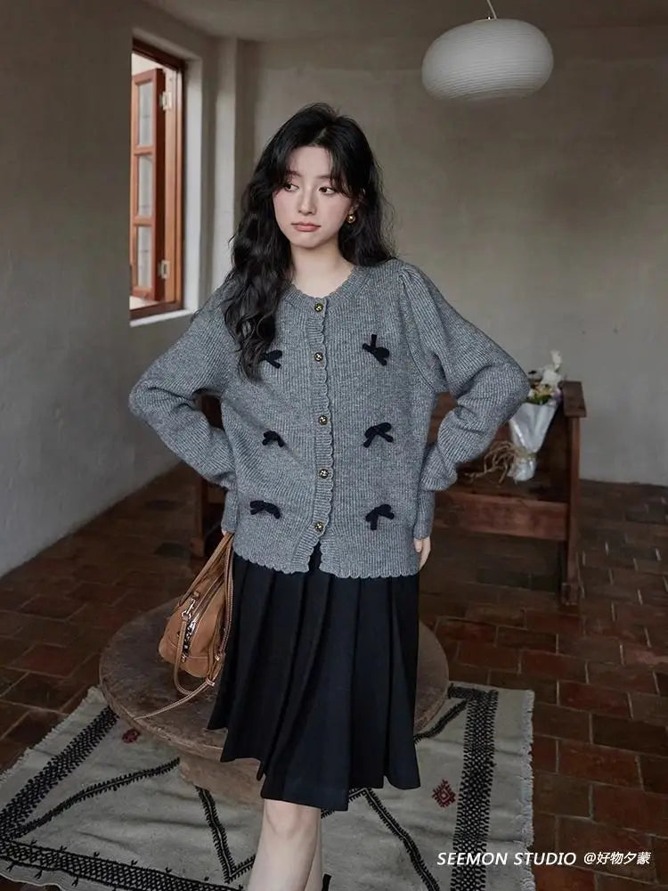 Bow Knit Cardigan