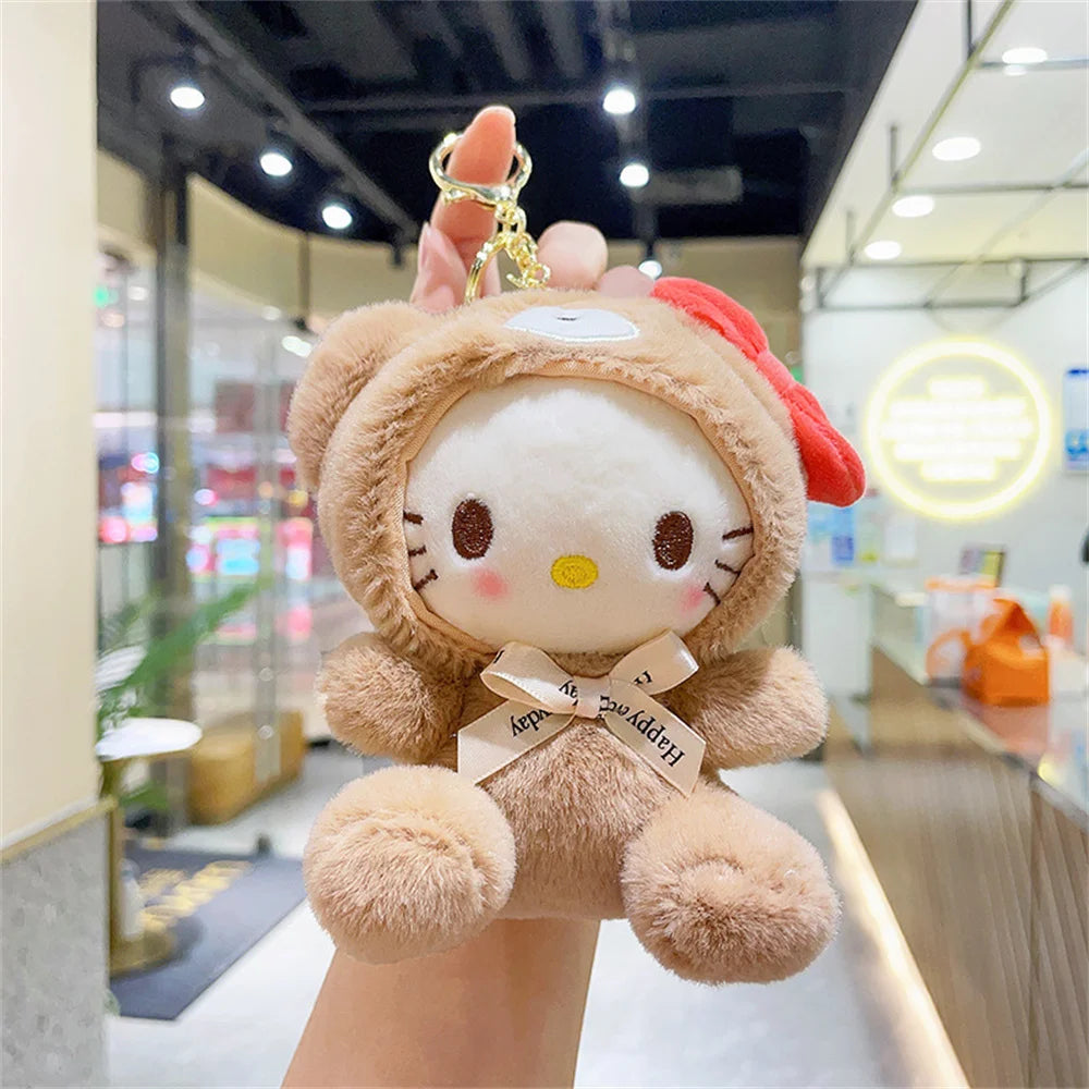 Sanrio Kuromi Plush Keychain – Cute Figure Bag/Car Pendant