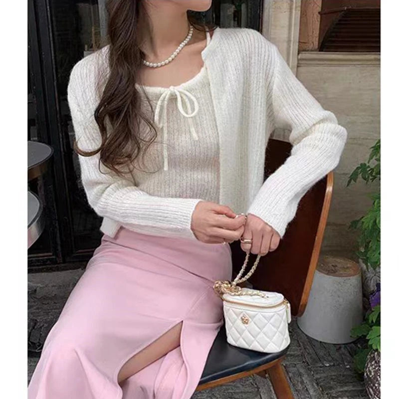 Pink Knit Halter Vest