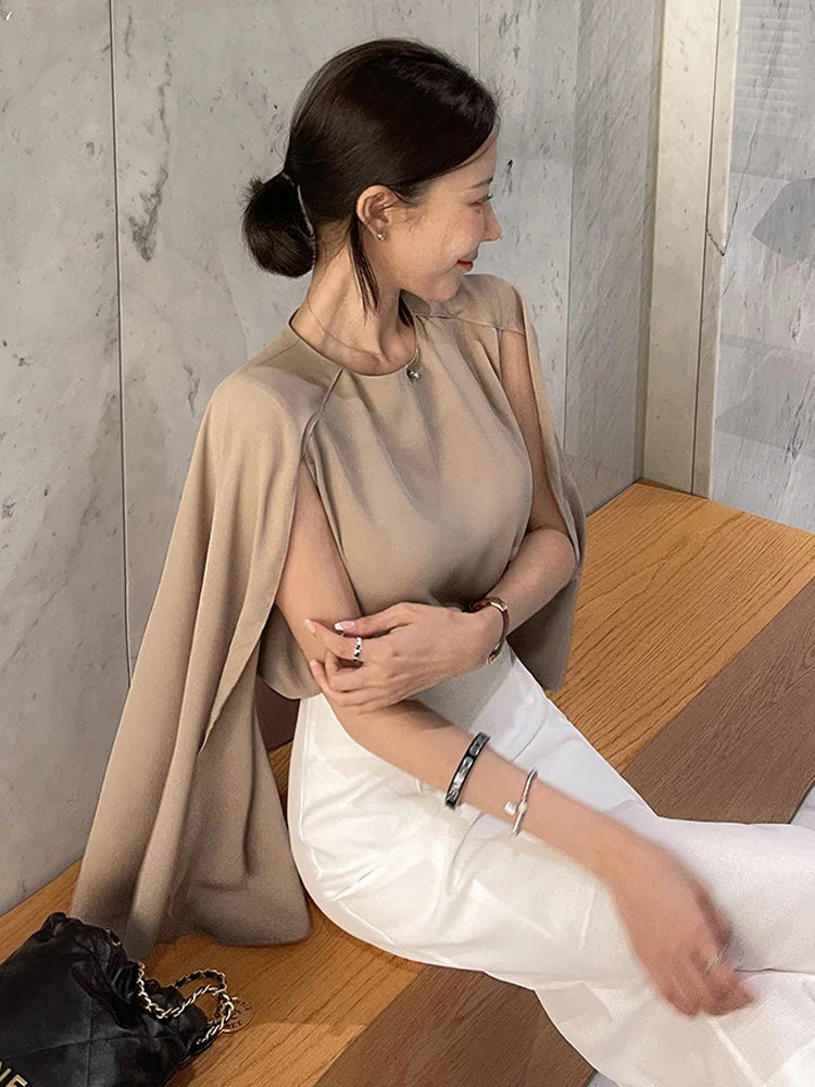 Chiffon Batwing Sleeve Blouse – Loose & Breezy
