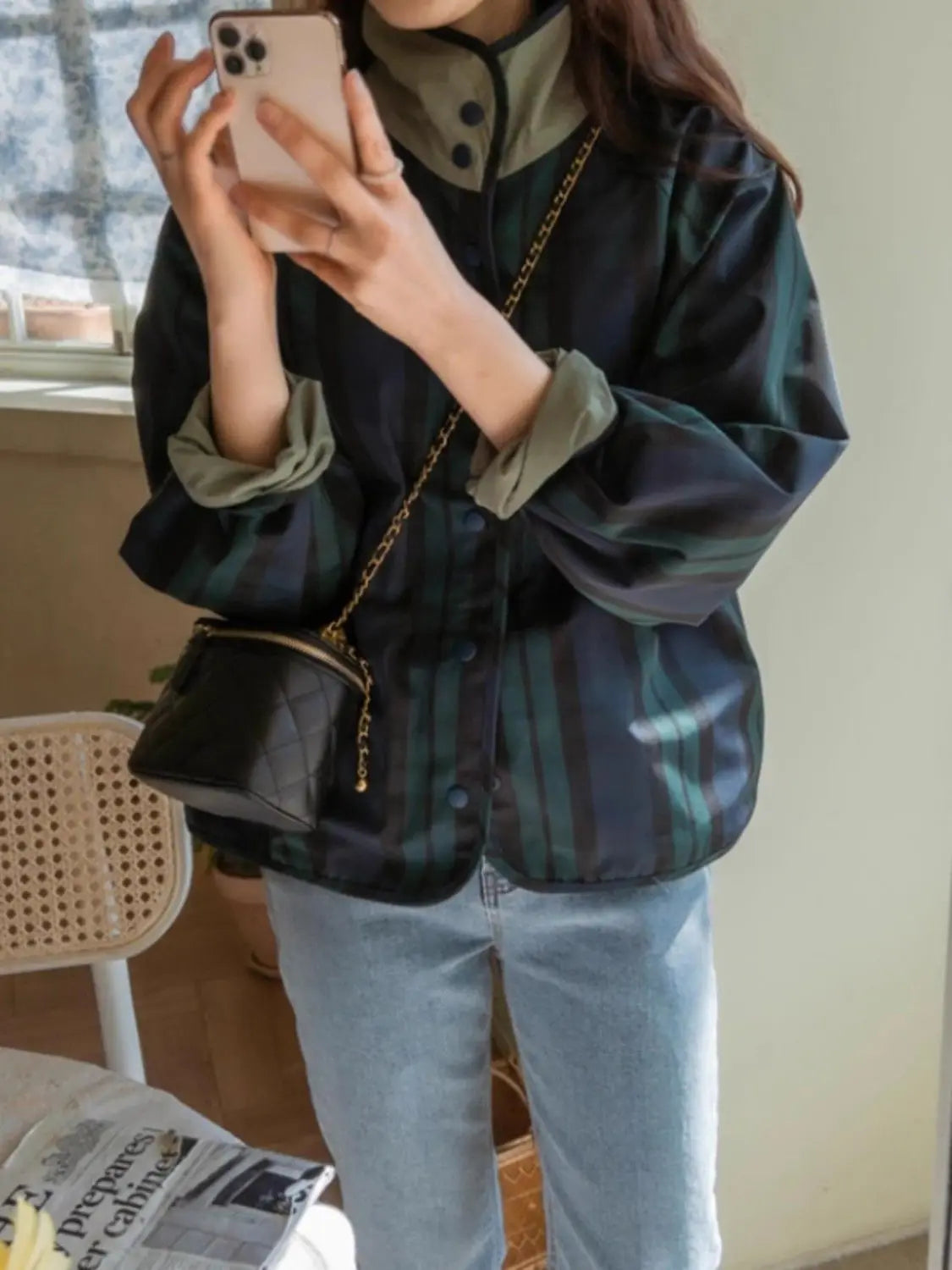 Double-Sided Short Jacket – Casual Spring Workwear
