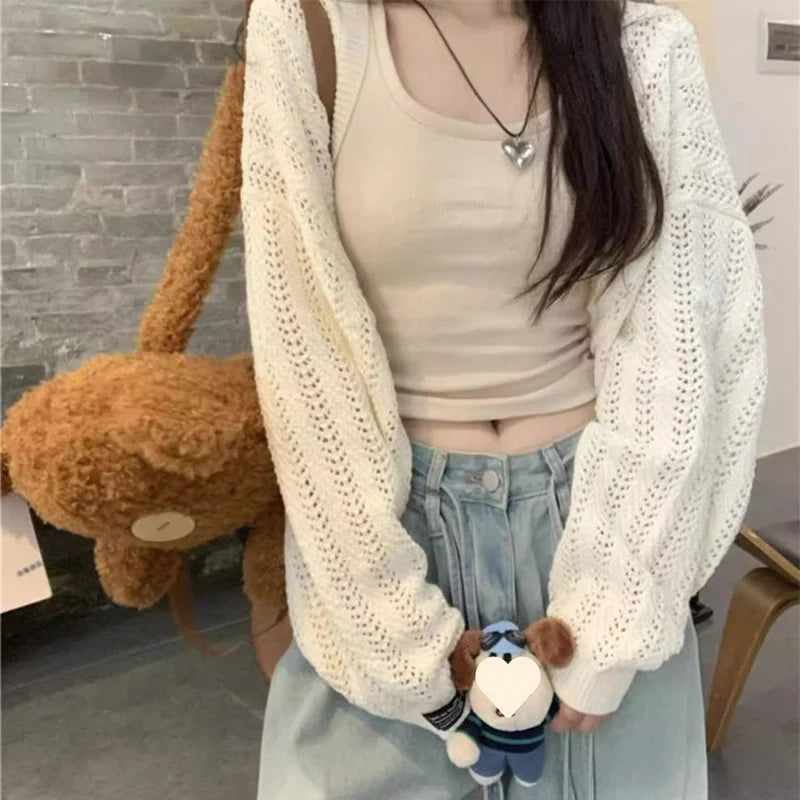 Long Sleeve Knit Shrug – Lightweight Shawl Top