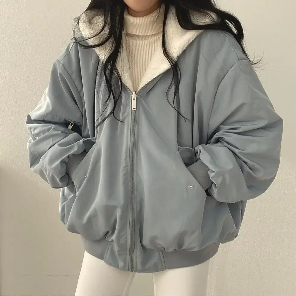 Double Layer Hoodie Jacket – Warm & Simple Daily Outer