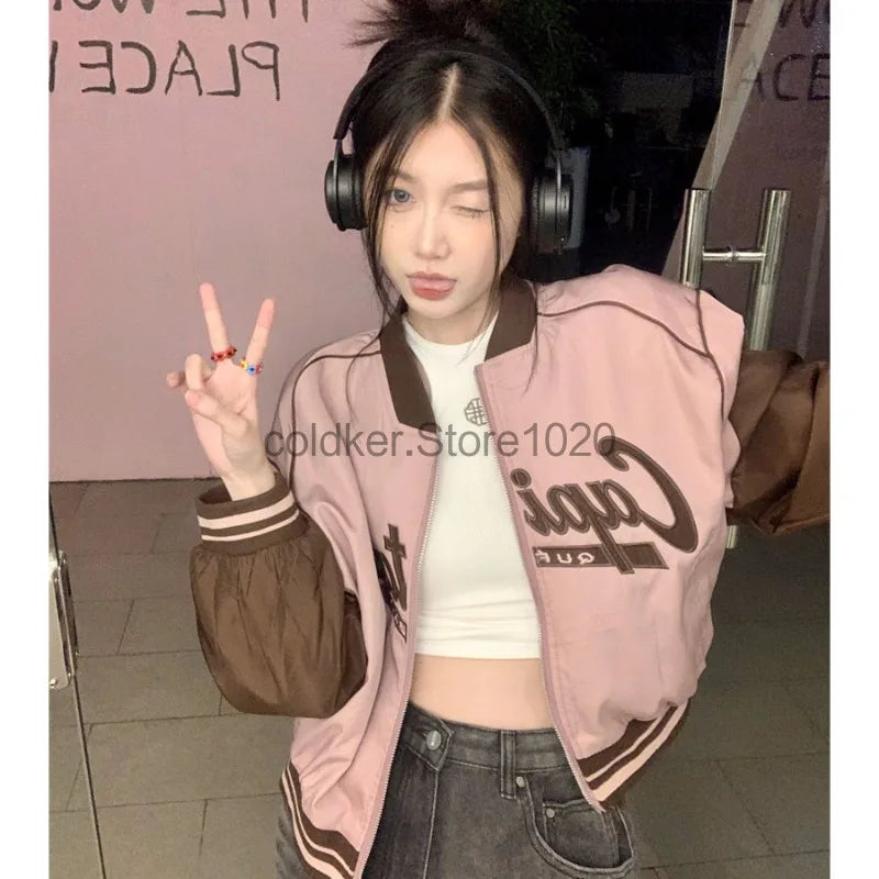 Cropped Baseball Jacket