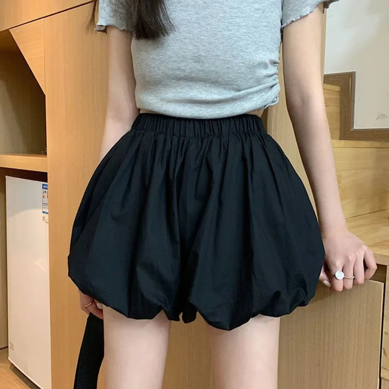 Fluffy Bloomer Shorts – High Waist, Loose & Comfy Spring Style