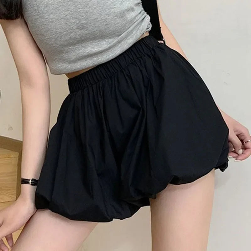 Fluffy Bloomer Shorts – High Waist, Loose & Comfy Spring Style