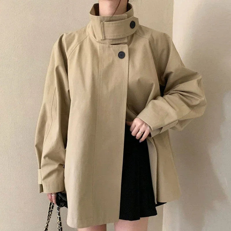 Trench Jacket – Vintage Two-Button Design & Long Silhouette