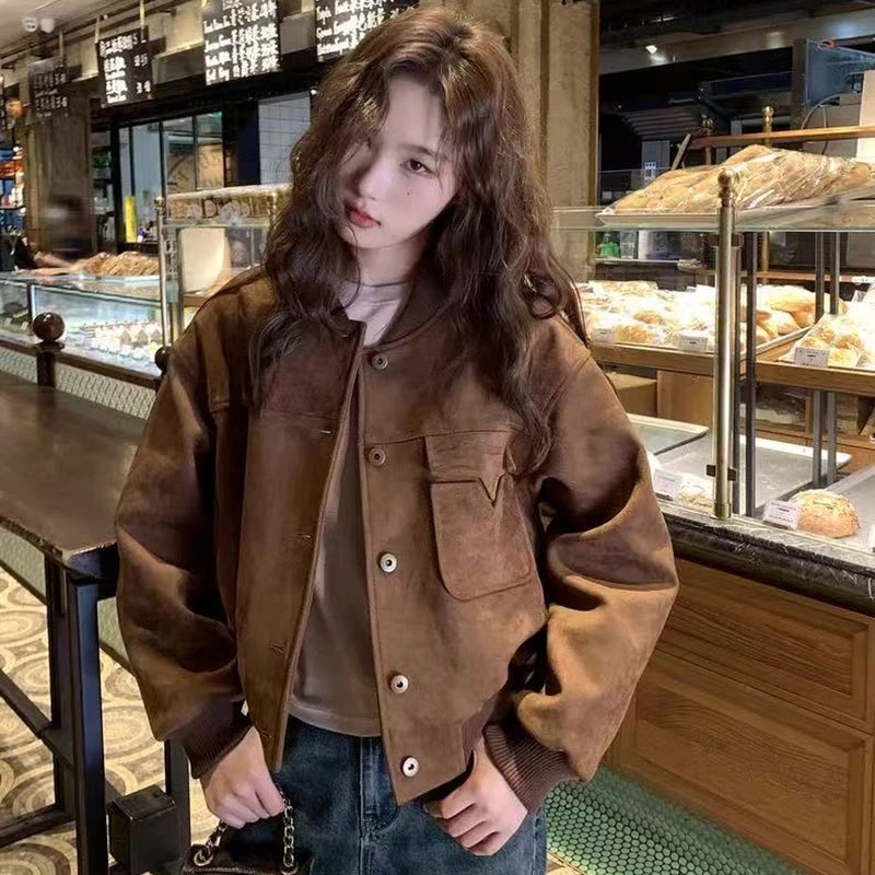 Suede Cropped Jacket