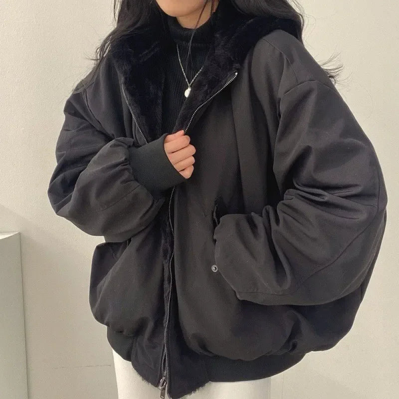 Double Layer Hoodie Jacket – Warm & Simple Daily Outer