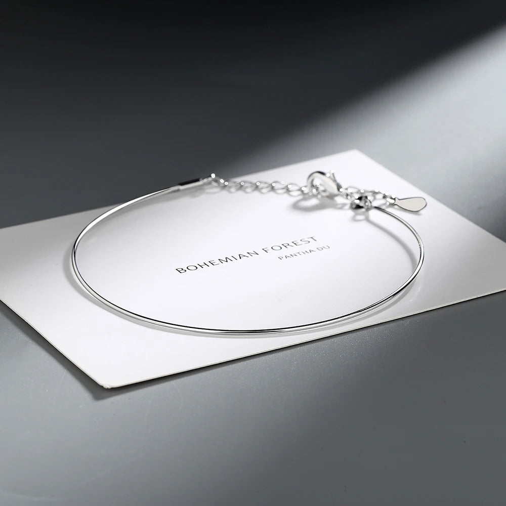 925 Sterling Silver Snake Bone Chain Bracelet