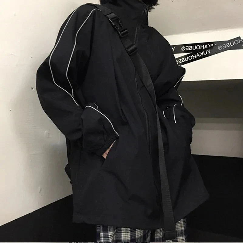 Reflective Jacket – Casual Windbreaker with Vintage Charm
