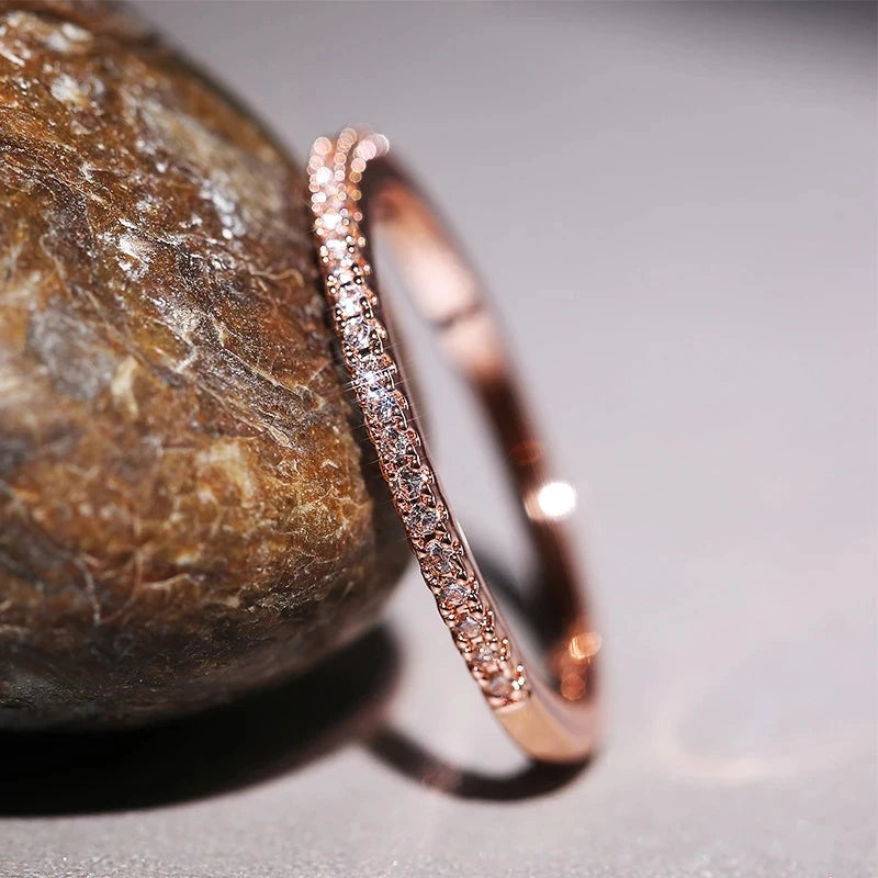 925 Silver Crystal Engagement Ring