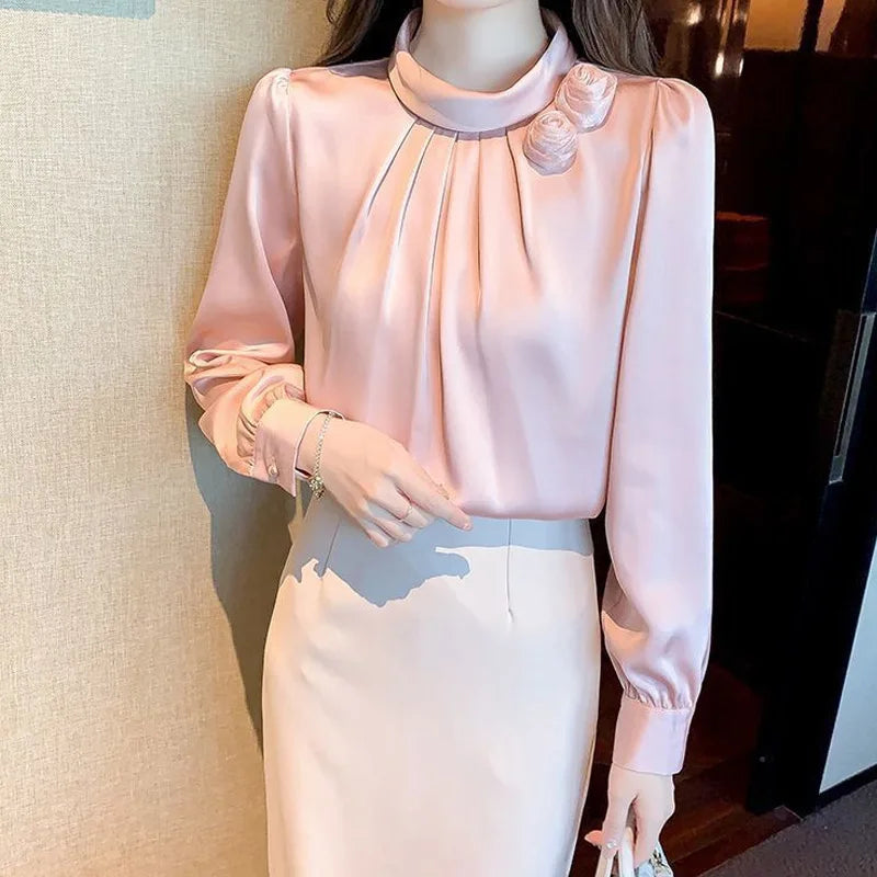 Solid Thin Blouse – Long Sleeve Youth Fit